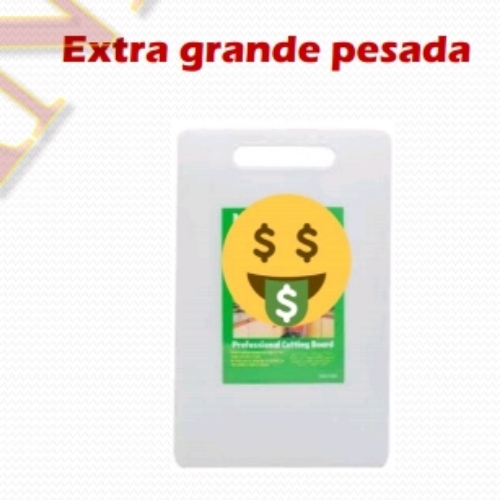 TABLA DE PICAR EXTRA GRANDE PESADA 45 x30 cm 2 cm espesor