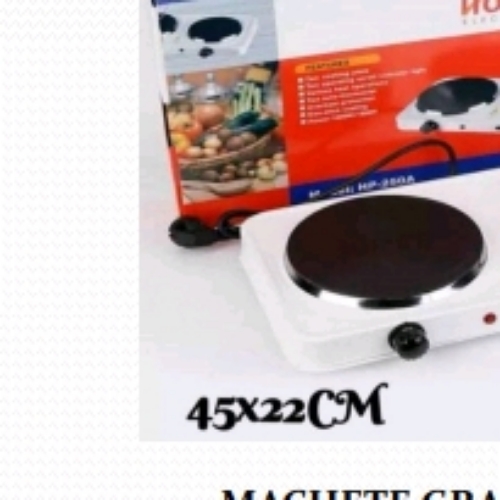 COCINA ELECTRICA 1H C/PLANCHA RESISTENCIA ESPECIAL - IMPORTADA