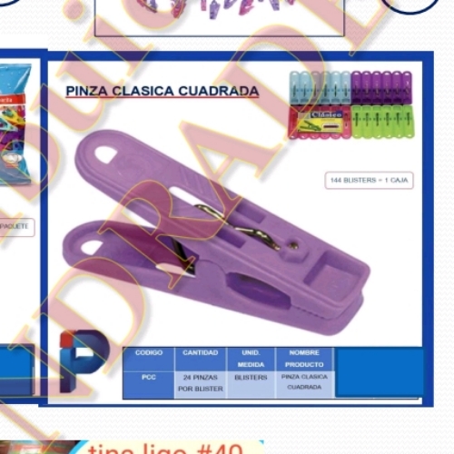 PINZA  CLASICA NDECOEL BLISTER X 24 PINZAS