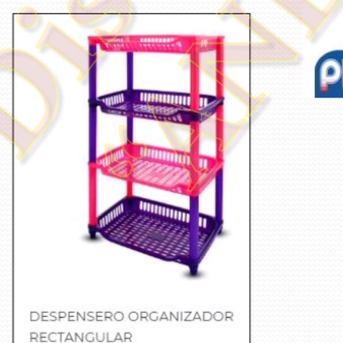VERDULERO X4 RECTANGULAR S/RUEDA -  PLASTIOLED