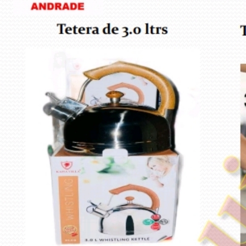 TETERAS. 3 LTS MANGO DE MADERA