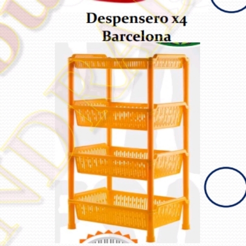 DESPENSERO BARCELONA X4 NIV. S/RUEDA - SUMAC