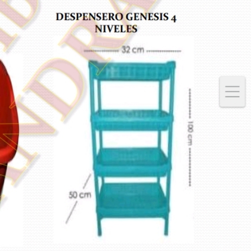 DESPENSERO GRANDE GENESIS X4 NIV C/RUEDAS MAGINSA