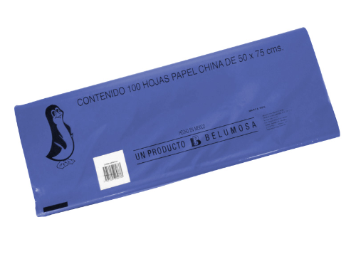 PAPEL CHINA AZUL UNIDAD