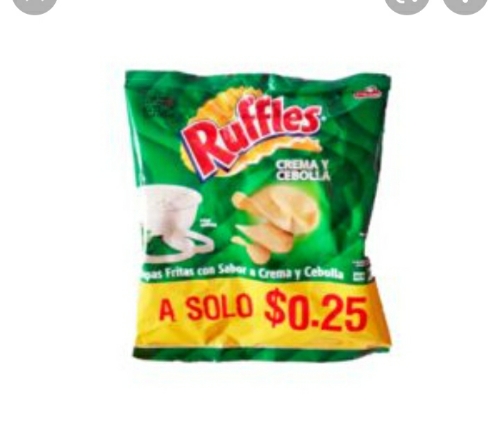 Frito lay Ruffles crema y cebolla
