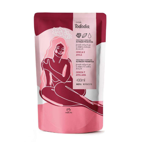 REFIL CREMA HIDRATANTE CORPORAL  CEREJA E AVELÃ - 400ml