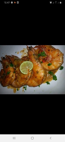 Camarones a la plancha