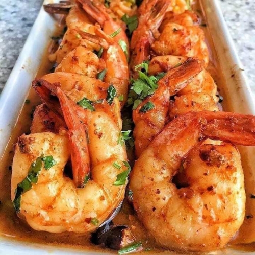 Camarones con salsa de curry