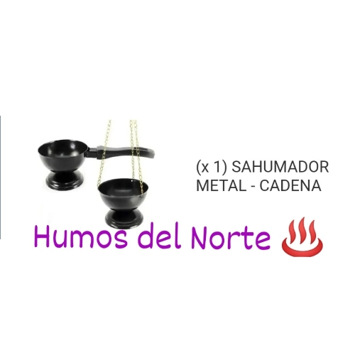 Sahumador metal cadena