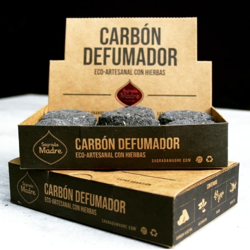 Carbón defumador con 4 hierbas