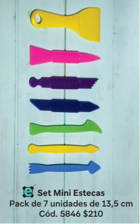 set de 7 estecas plasticas
