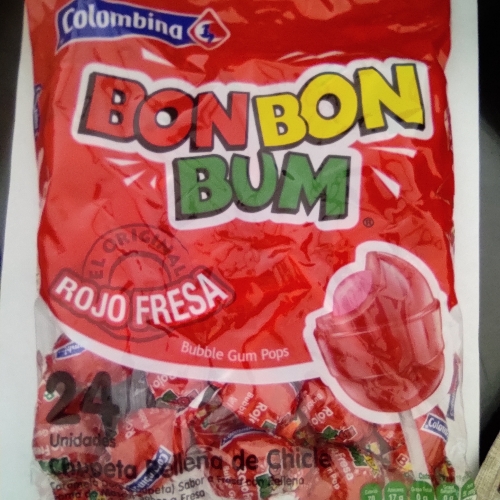 BOMBOMBUM COLOMBINA ROJO FRESA