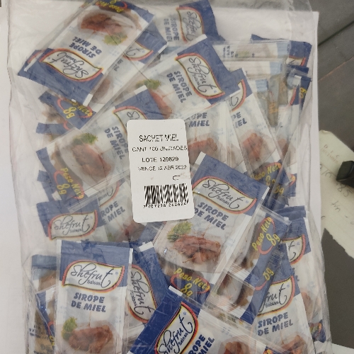 MIEL SOBRES X 100 UNIDADES