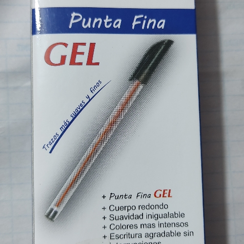 LAPICERO PLATINO  GEL NEGRO/AZUL