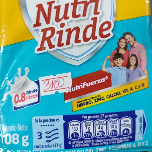 LECHE NUTRIRINDE X 108