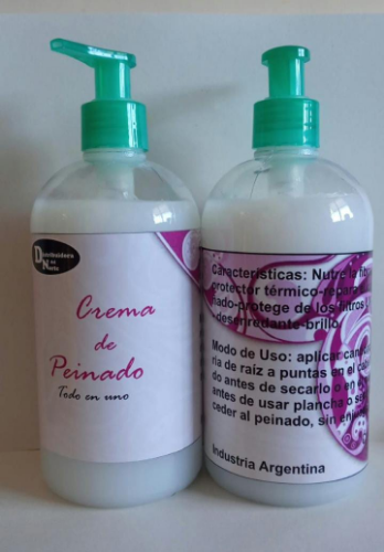 Crema de peinar c/bomba cremera 500ml Del norte
