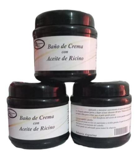 Baño de crema con aceite ricino 1/4kg del norte
