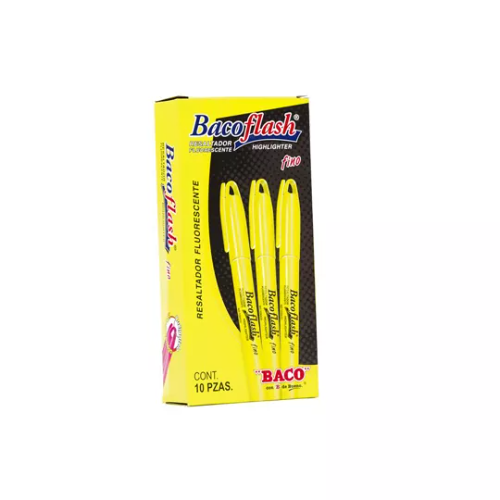 Marcatexto amarillo fluorescente fino