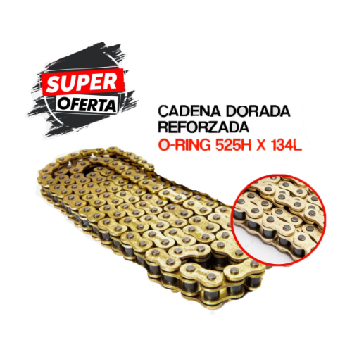 CADENA 110/  520-110L REFORZADA DORADA XT600 KLR650 SUPER SHADOW VERSYS