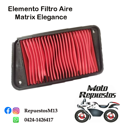 FILTRO AIRE MATRIX ELEGANCE 150. CUADRADO