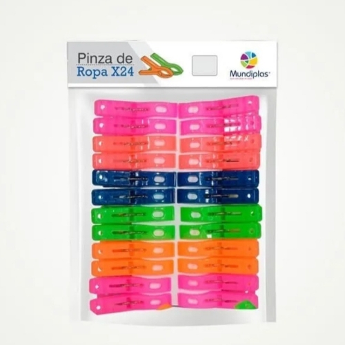 PINZA DE ROPA X 24 MUNDIPLAS 4489