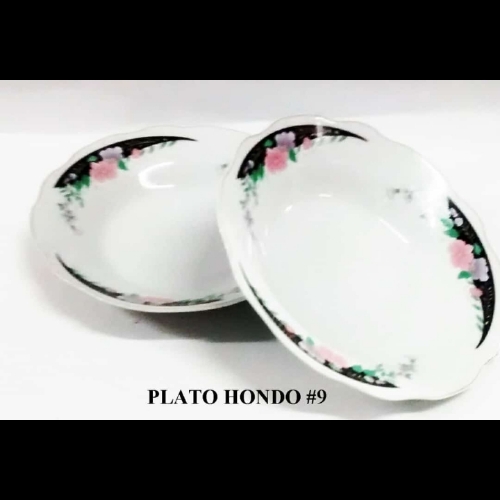 PLATO SEMIHONDO #9 LOZA