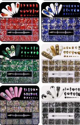 SET Cristales decorativos para uñas