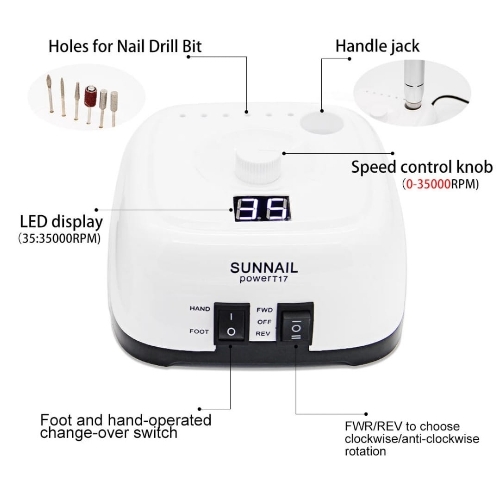 Nail Drill POWERT17 35000 RPM