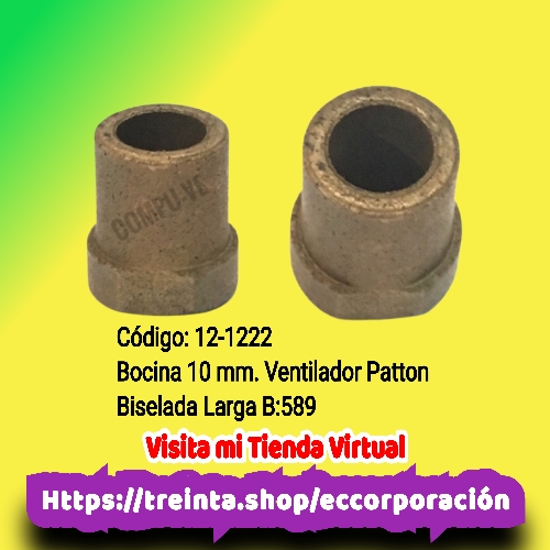 BOCINA 10 MM.VENT.PATTON BISELADA LARGA (B-589)