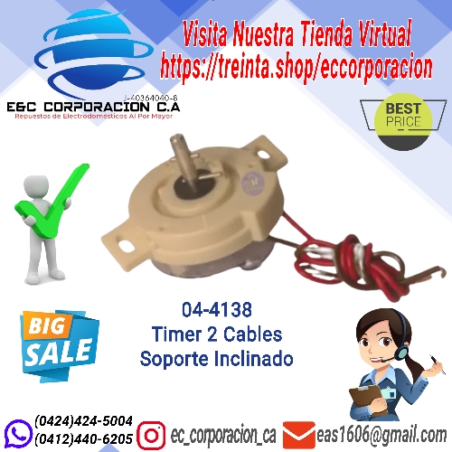 TIMER 2 CABLES REDONDO S/INCLINAD