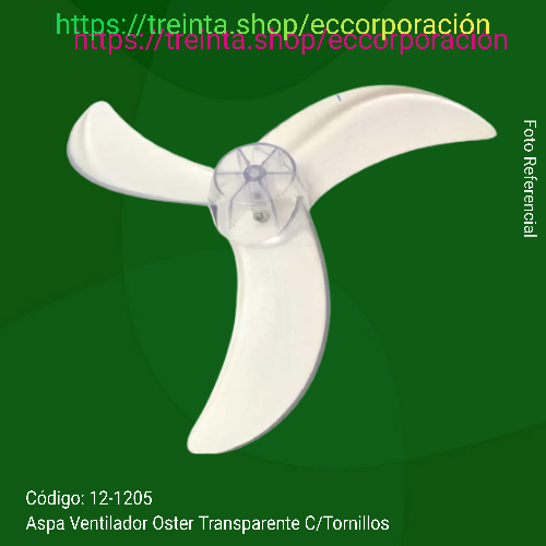 ASPA VENT OSTER C/TORNILLO TRANSPARENTE