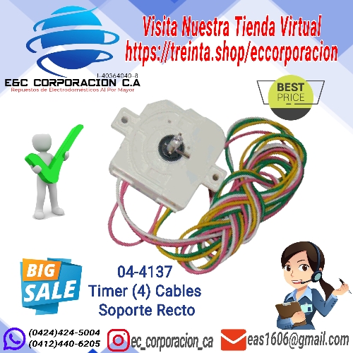 TIMER 4 CABLES SOPORTE RECTO