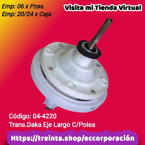 TRANS.DAKA EJE LARGO CUADRADO C/POLEA