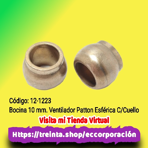 BOCINA 10 MM.VENT.PATTON ESFERICA  C/CUELLO