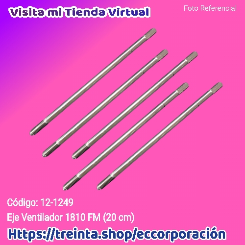 EJE VENT.FM 1810 ASPA ROJA (20 cm.)