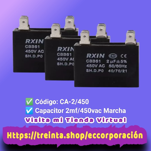 CAPACITOR 2MF/450VAC MARCHA