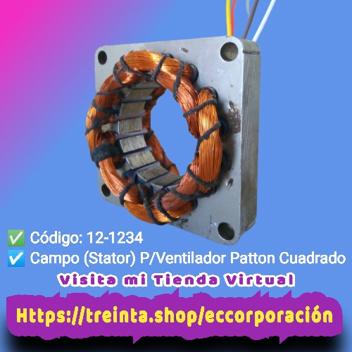 CAMPO (STATOR) P/VENT. PATTON CUADRADO
