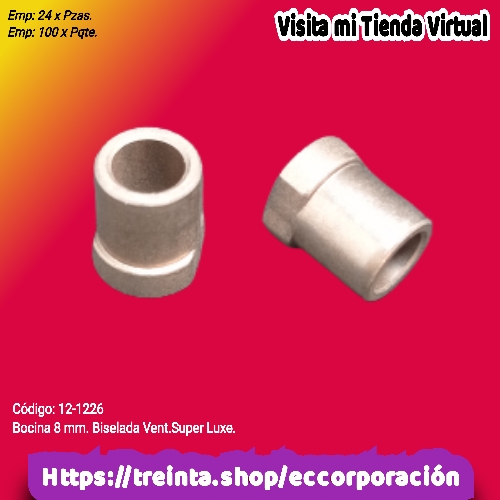 BOCINA 8 MM.VENT.SUPER LUXE BISELADA
