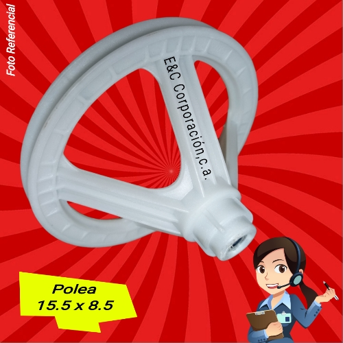 POLEA PLASTICA 15,5 CM P/TRANS.ELECTROLUX
