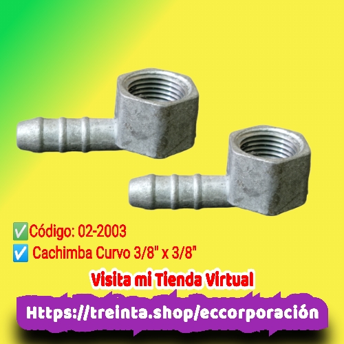 CACHIMBO CURVO 3/8" X 3/8" ZAMAC