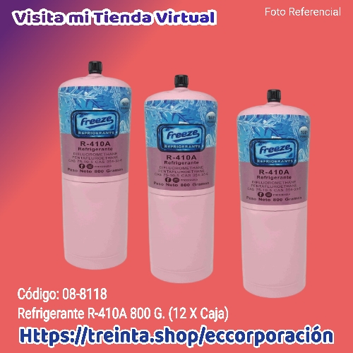 REFRIGERANTE R-410A (800 GR)12 X CAJA
