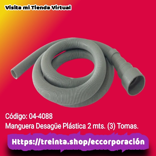 MANG.DESAGUE PLÁSTICA 2 MTS 3 TOMA