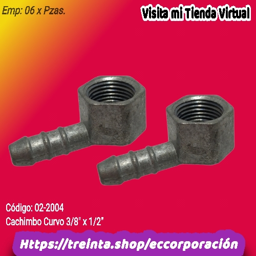 CACHIMBO CURVO 3/8" X 1/2"CONGRIF