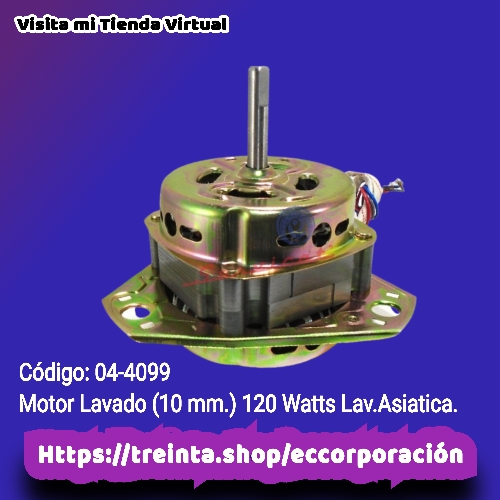 MOTOR LAVADO 10MM. 120 WATTS LAV.ASIATICAS