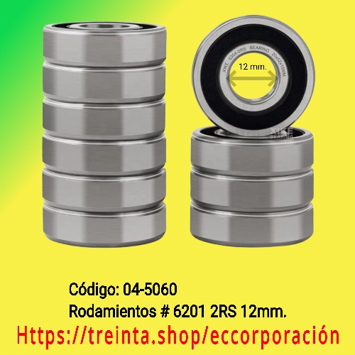 RODAMIENTO # 6201-2RS 12 MM.