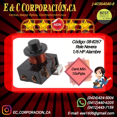 RELE 1/3 HP CORTO EMBRACO-DANFOSS