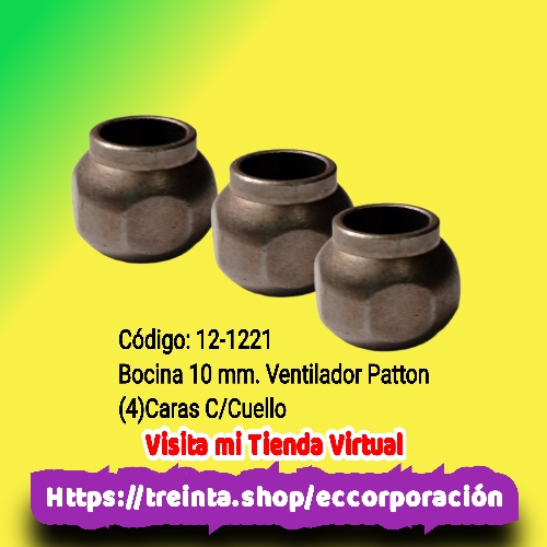 BOCINA 10 MM.VENT.PATTON 4 CARAS C/CUELLO (B-615)