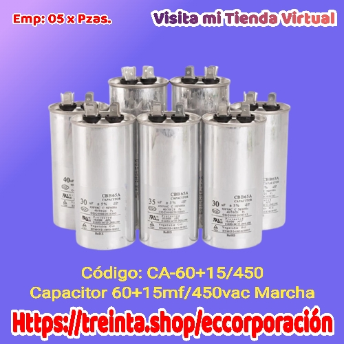 CAPACITOR 60+15MF/450VAC MARCHA