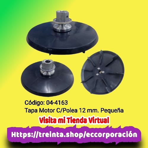 TAPA C/POLEA  EJE 12 MM. MOTOR LAV. ASIATICA
