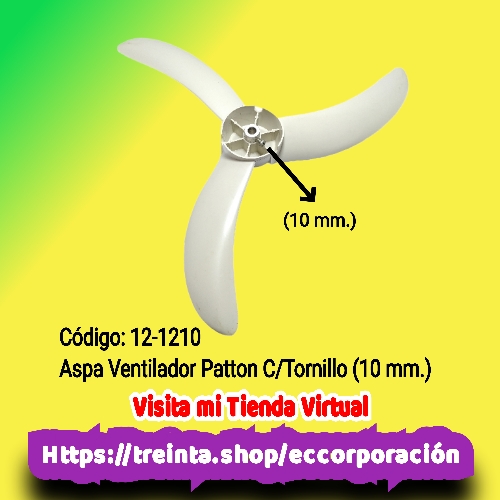 ASPA VENT PATTON PLASTICA 10 MM